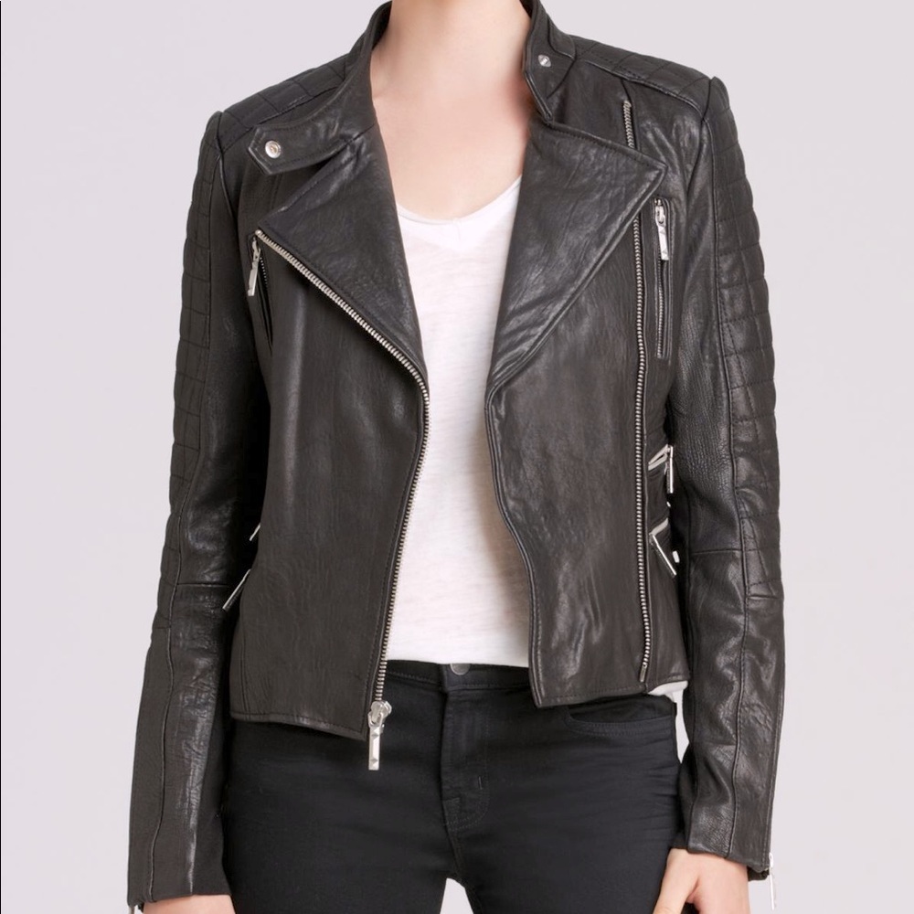 BCBG MAXAZRIA | Maddy Genuine Leather Moto Jacket